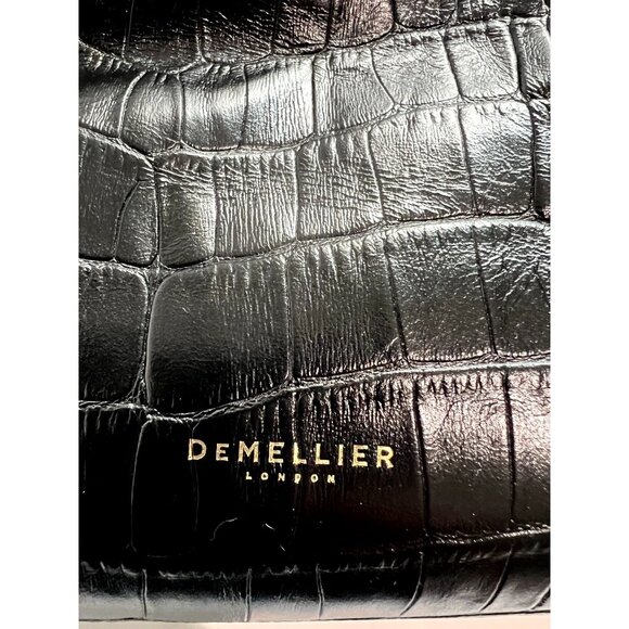 DeMellier Black Croc-Embossed Tote - Picture 4 of 8